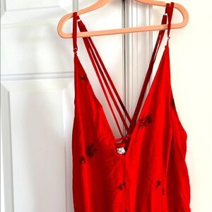 FREE PEOPLE size Large red strapped dress
